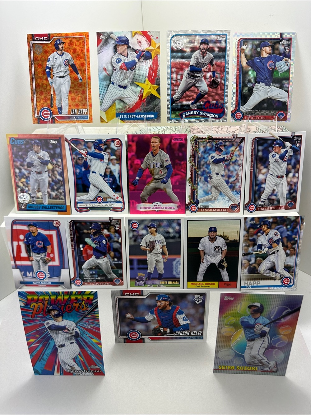 Cubs Pete Crow-Armstrong + Ballesteros Rookies/Cade Horton Xfractor Rookie